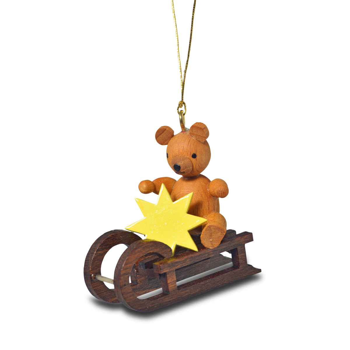 Baumbehang "Teddy auf Schlitten", 4 cm von KWO, Art. 81807