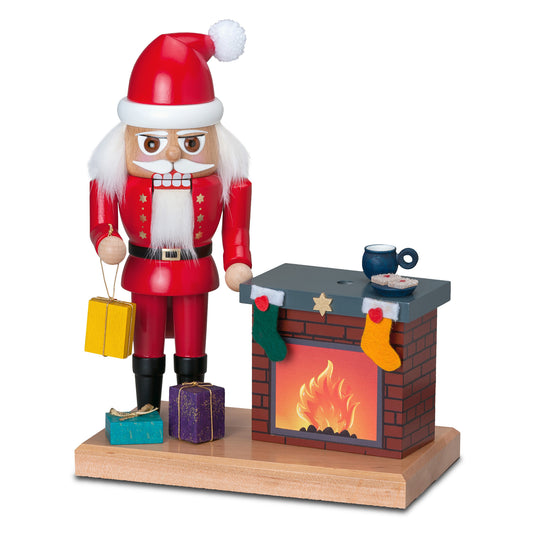 Nussknacker Weihnachtsmann klein mit Kamin (Rauchfunktion), 21,5 von KWO, Art. 19500