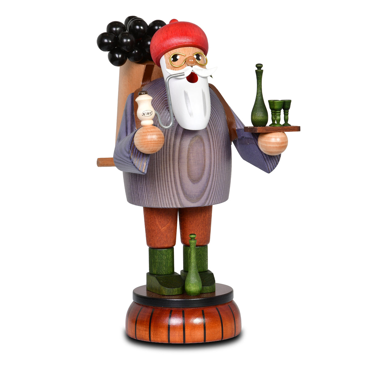 Räuchermann Weinhändler, 19 cm von KWO, Serie Die Bärtigen, Art. 21027, Ansicht 2