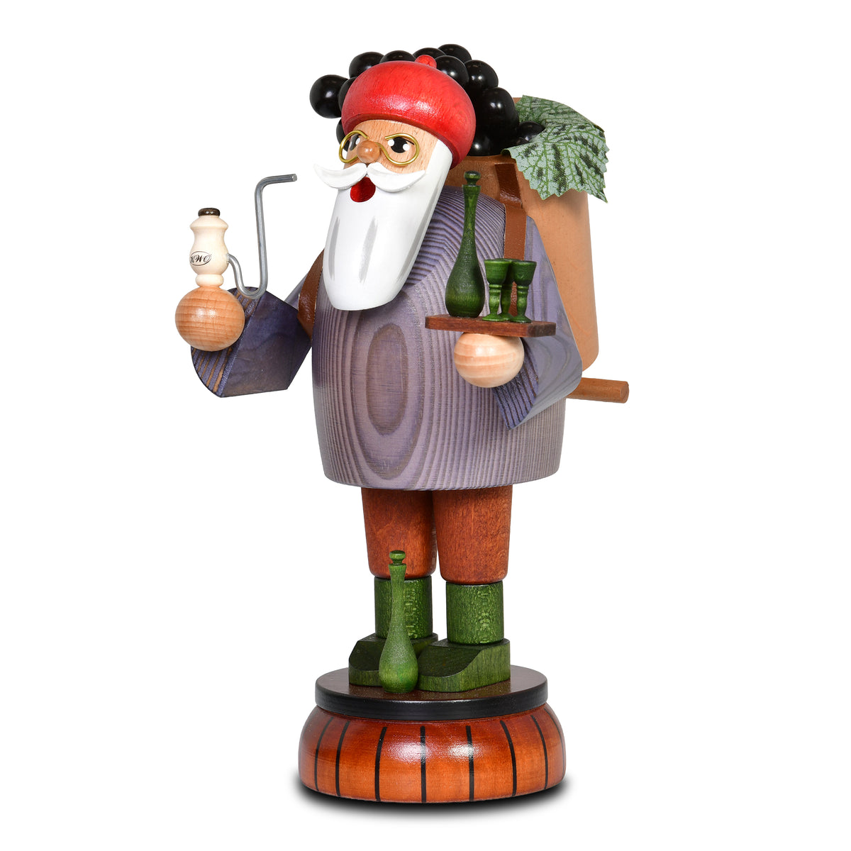 Räuchermann Weinhändler, 19 cm von KWO, Serie Die Bärtigen, Art. 21027, Ansicht 3