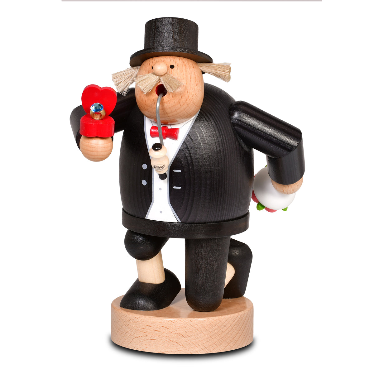 Räuchermann Rosenkavalier, 20 cm von KWO, Serie Die Dicken, Art. 21321, Ansicht 2
