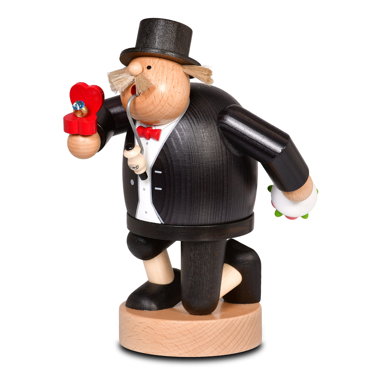 Räuchermann Rosenkavalier, 20 cm von KWO, Serie Die Dicken, Art. 21321, Ansicht 3