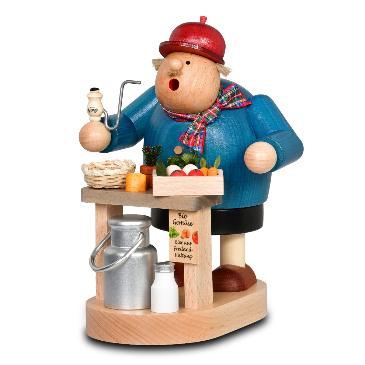 Räuchermann Bio-Bauer, 18 cm von KWO, Serie Die Dicken, Art. 21445, Ansicht 2