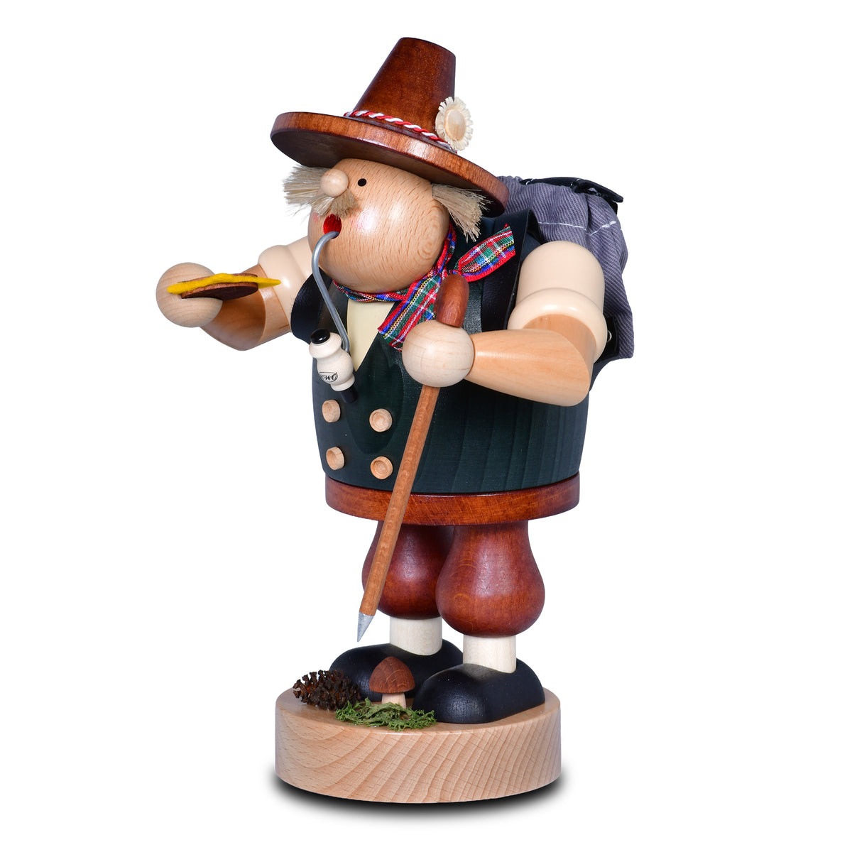 Räuchermann Wanderer, 21,5 cm von KWO, Serie Die Dicken, Art. 21462, Ansicht 2
