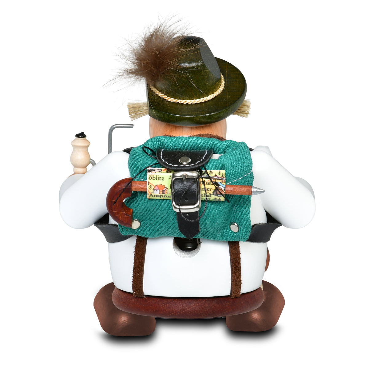 Räuchermann Kantenhocker - Wandersmann, 15 cm von KWO, Serie Die Dicken, Art. 21600, Ansicht 4