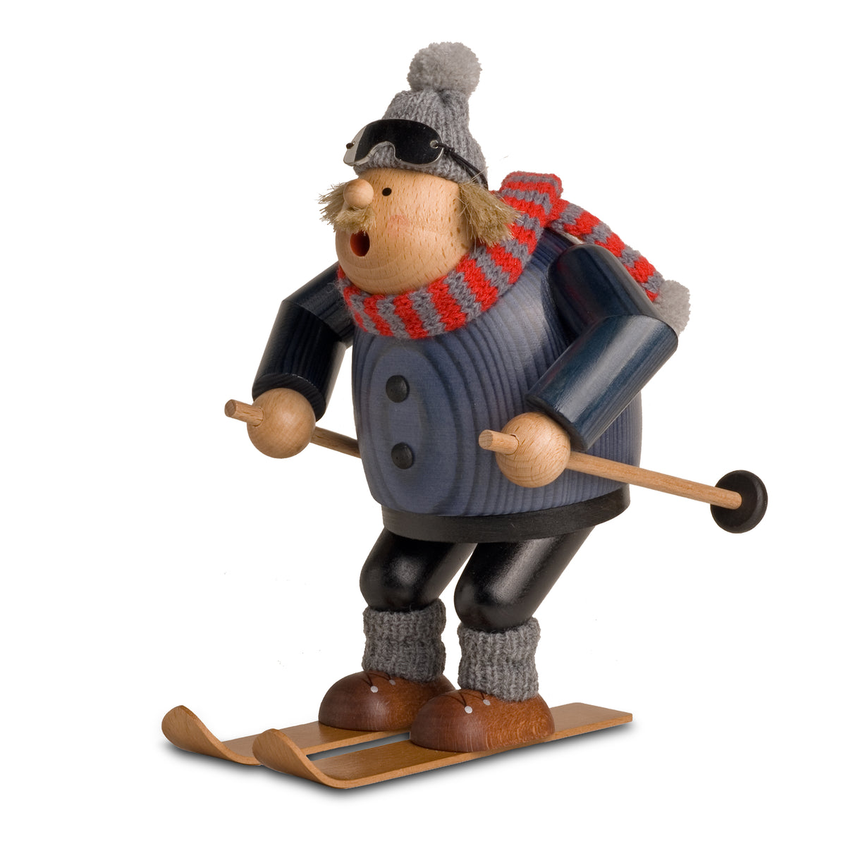 Räuchermann Abfahrtsläufer, 20 cm von KWO, Serie Die Dicken, Art. 21650, Ansicht 2