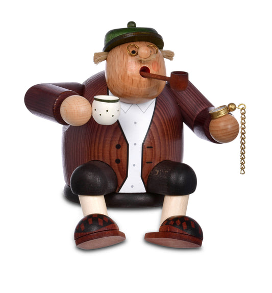 KWO Räuchermann Kantenhocker Opa gebeizt Art 21686 Serie Die Dicken aus Holz