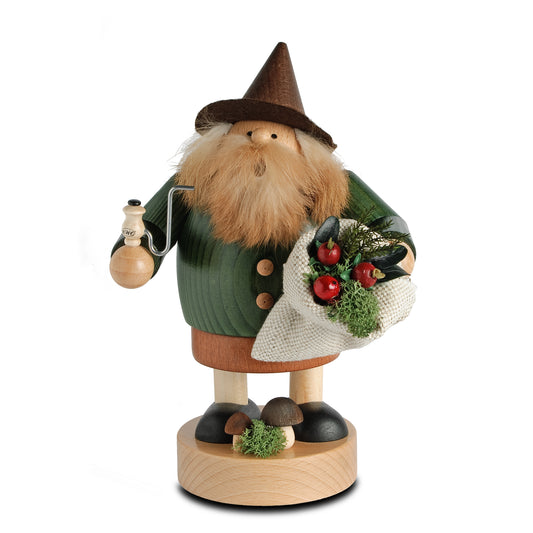 KWO Räuchermann Moosmännchen gebeizt 20 cm aus der Serie Die Dicken Art. 21687 Erzgebirge Holzkunst