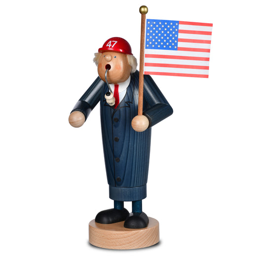 KWO Räuchermann Präsident Art. 21747 Serie Die Dünnen Erzgebirge Holzkunst 28cm
