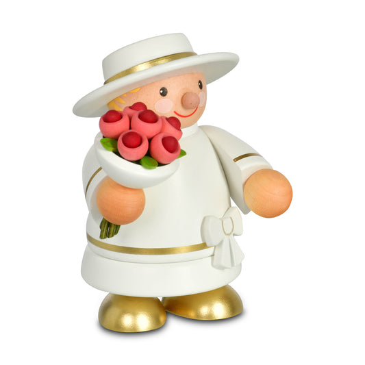 KWO Figur Braut mini Kleine Kerle Art. 25023 Erzgebirge Holzkunst