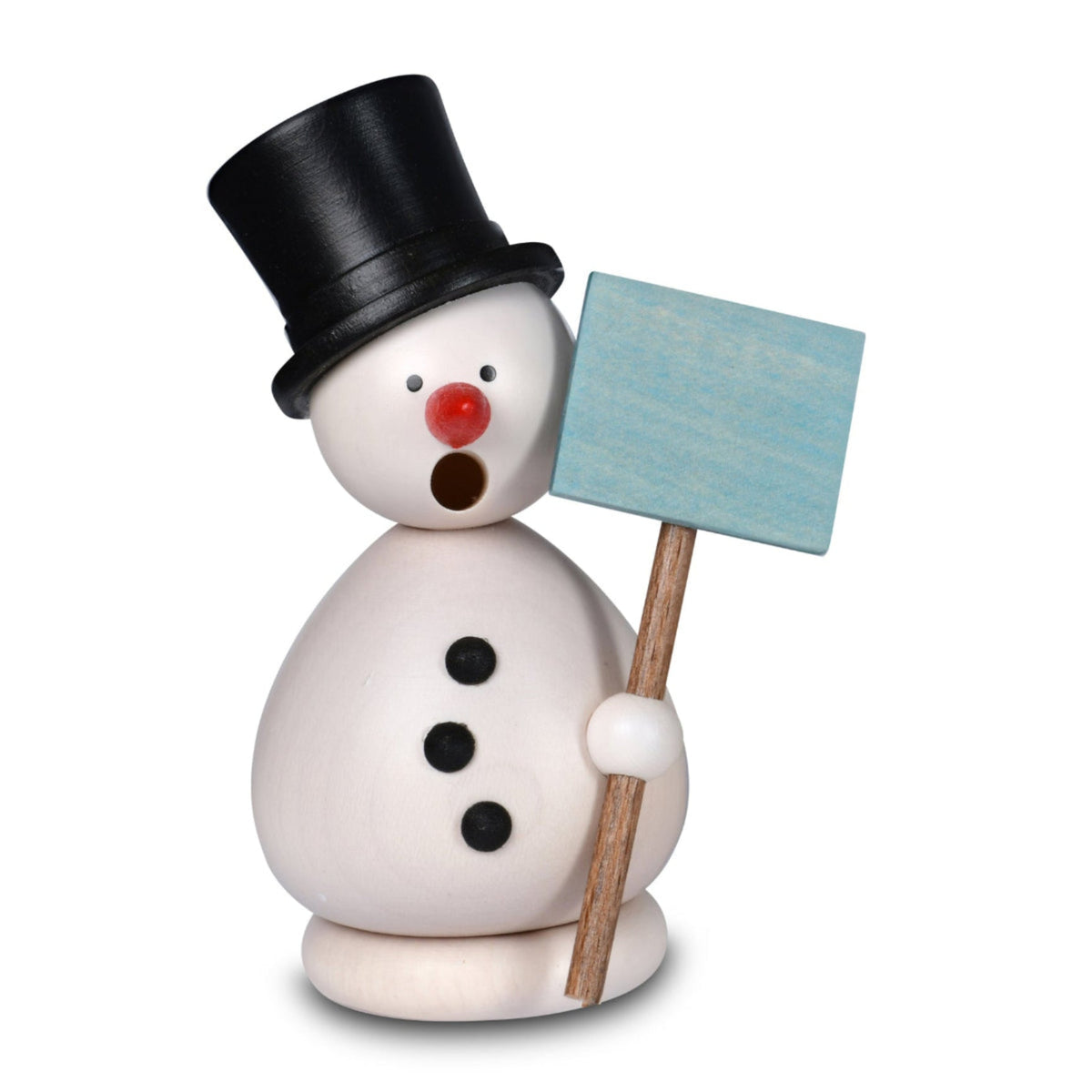 KWO Räuchermann Schneemann Günther weiß Holzfigur Erzgebirge Art 26310