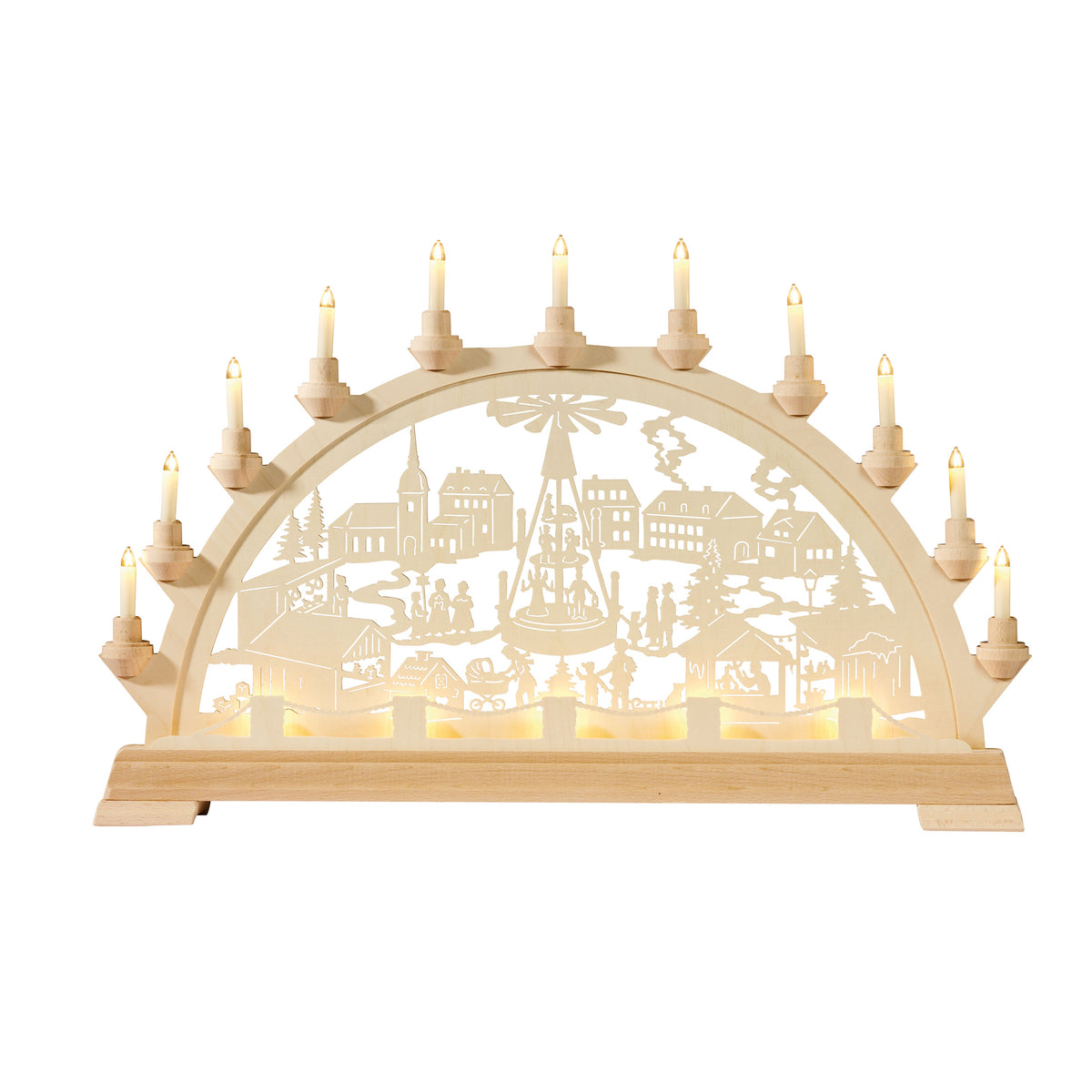 Schwibbogen - Weihnachtsmarkt mit Pyramide von KWO, Art. 62017