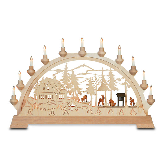 Schwibbogen - Forsthaus mit Rehen von KWO, Art. 62021