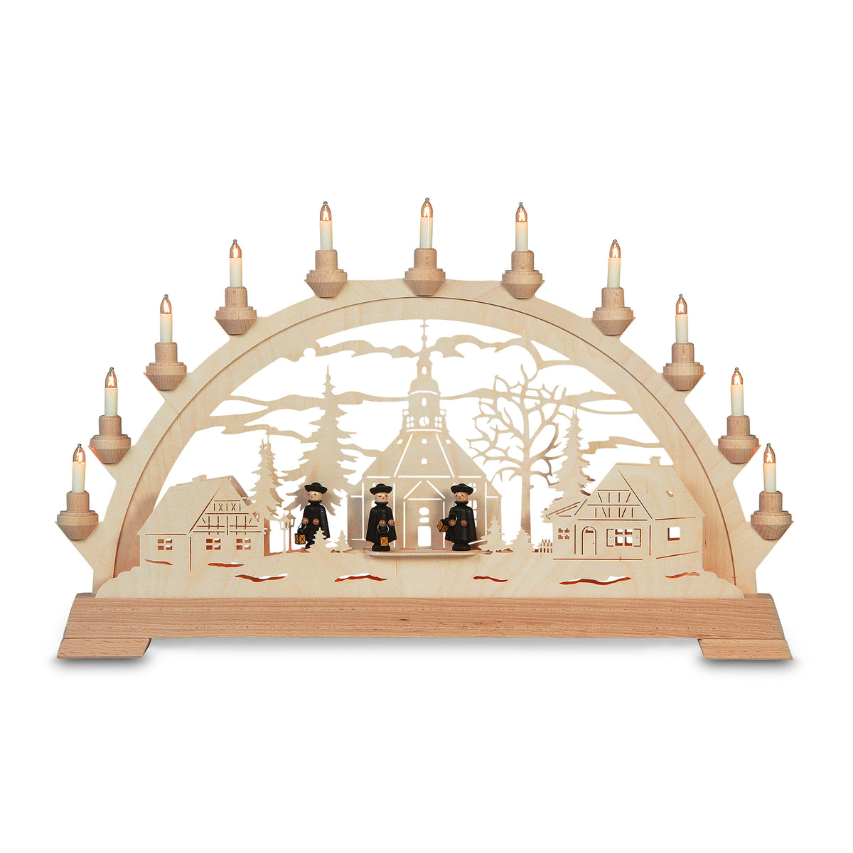 Schwibbogen - Seiffner Kirche mit Figuren von KWO, Art. 62023