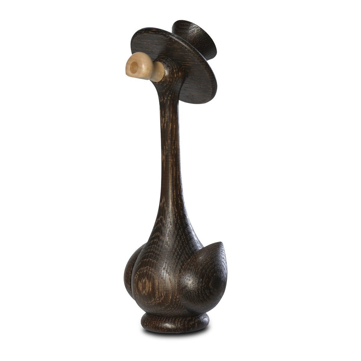 Kleine Räucherente aus Holz von KWO Olbernhau, 17 cm hoch, modernes Design aus dem Erzgebirge, Artikel 80043.