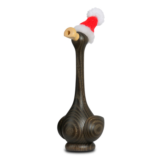 Moderne Räucherente von KWO Olbernhau, Holzfigur aus dem Erzgebirge, 17 cm hoch.