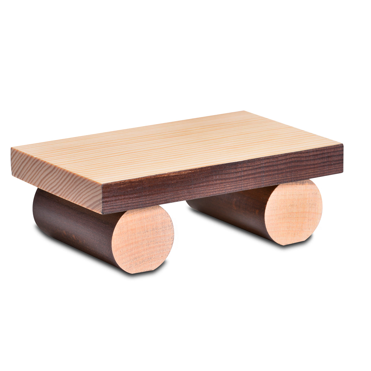 Kleine zweifarbige Holzbank 14 cm breit für mittelgroße Kantenhocker Artikel 81898